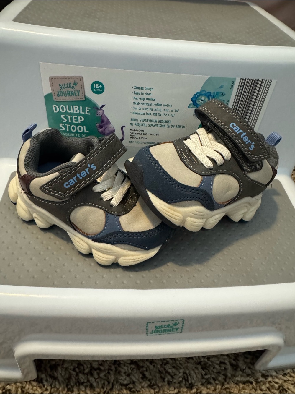 Carter's Toddler Blue & Gray Athletic Sneakers